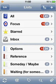 My Lists in Appigo Tod